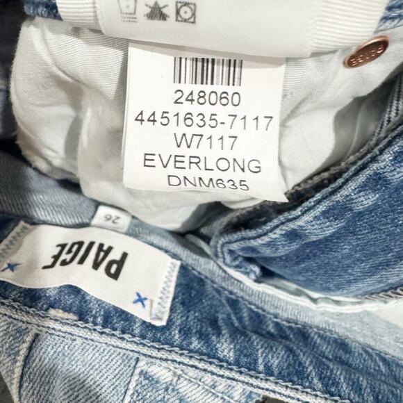 PAIGE Nellie Culotte High Rise Wide Leg Cropped Jeans Denim Blue Size 26 NWT - Picture 8 of 12